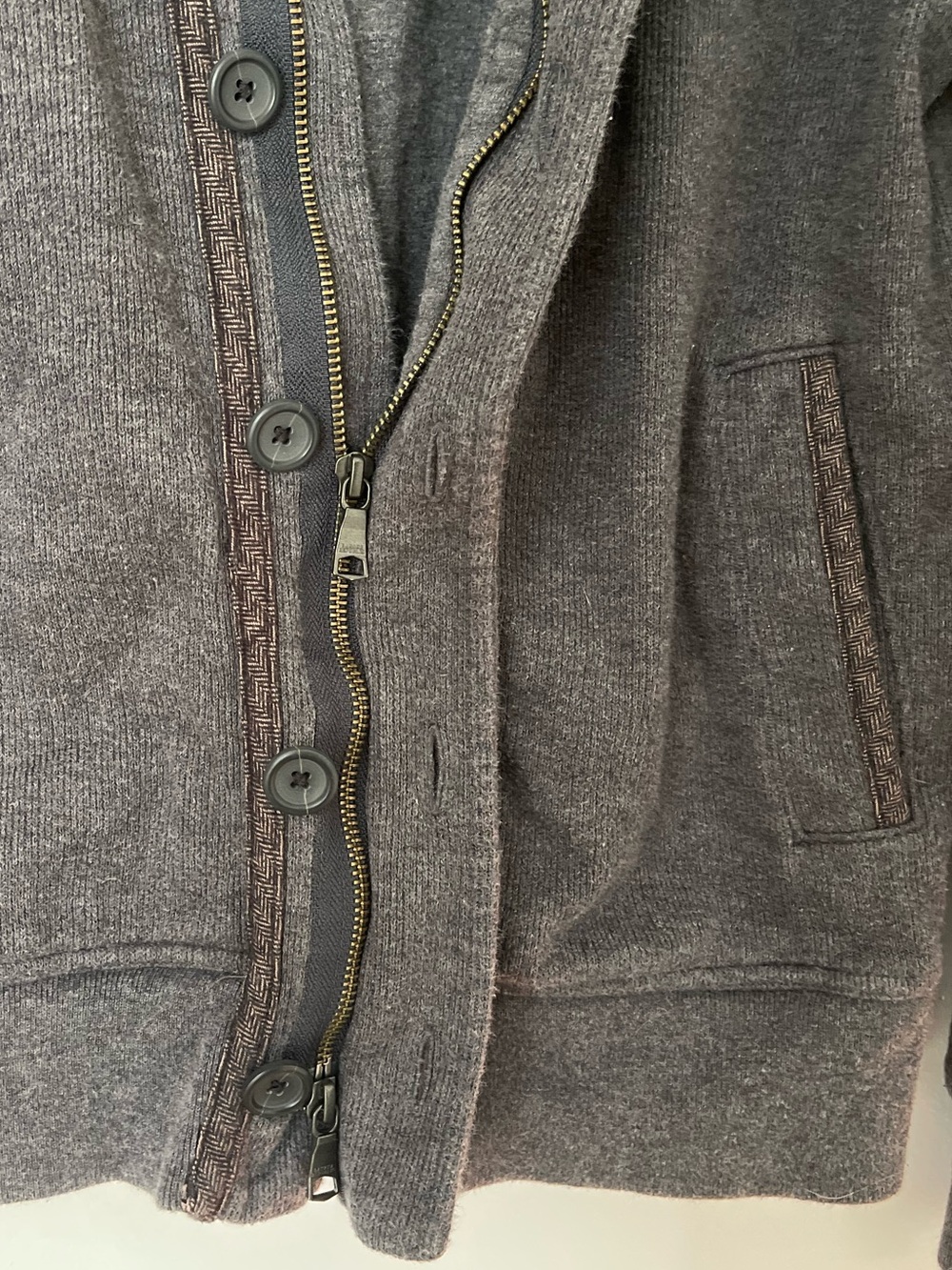 Banana Republic Men’s Blazer Sweater Cardigan - Charcoal - Picture 4 of 6